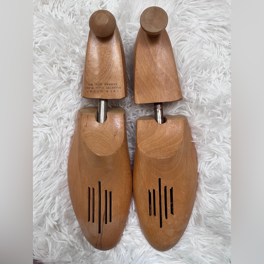 Vtg ROCHESTER SHOE TREE WOODEN STRETCHERS SHAPER INSERT SIZE L - PAIR